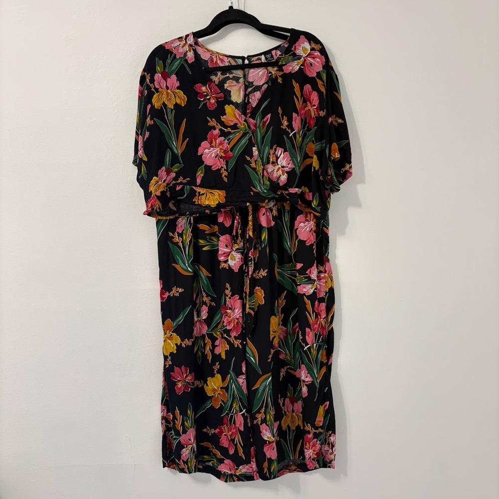 SHEIN Curve Floral Crop Top Wide Pants Set Plus Size 3XL